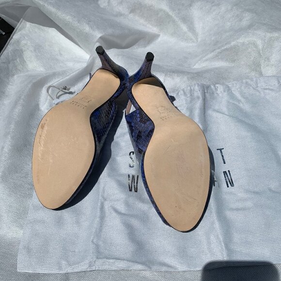 Stuart Weitzman Blue Snakeskin heels - Picture 5 of 6